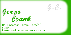gergo czank business card